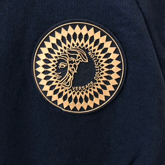 Versace black sweater with gold Medusa head emblem - Picture 2 of 5